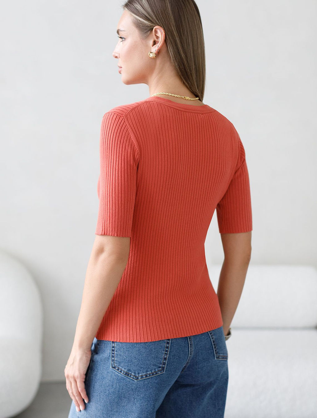 D39.337 Джемпер женский терракотовый