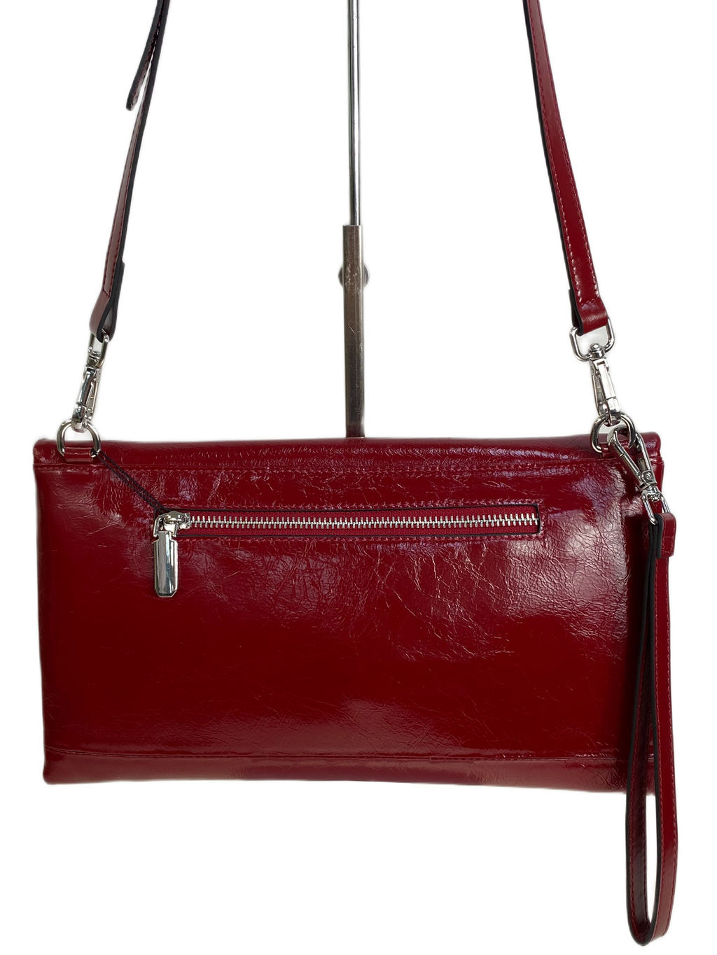 Женская сумка из натуральной кожи, цвет бордовый - Greta фото 2