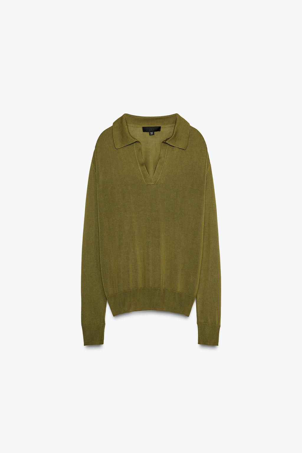 PLAIN KNIT POLO SHIRT - Zara фото 4