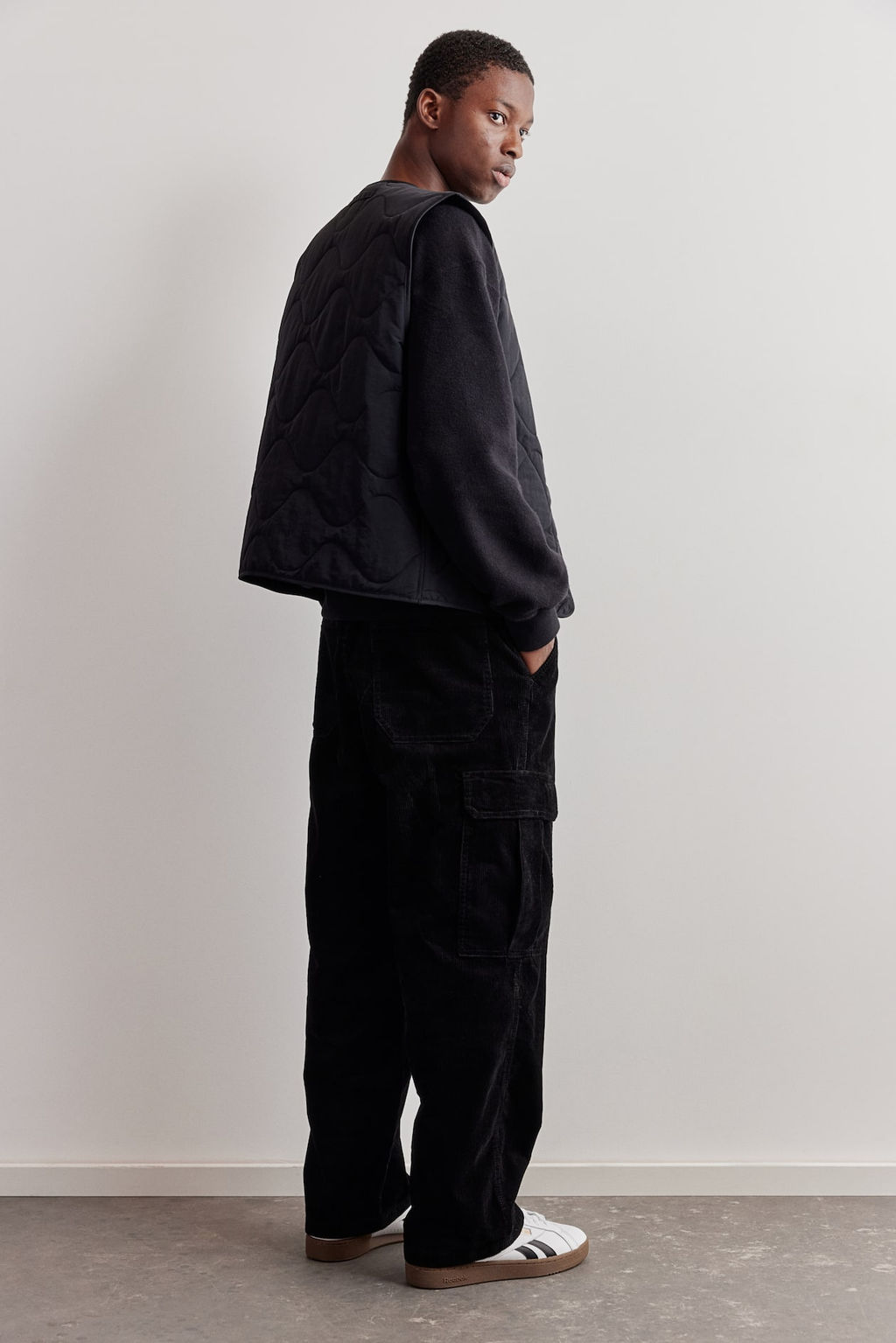 Loose Fit Corduroy cargo trousers - H&m фото 4