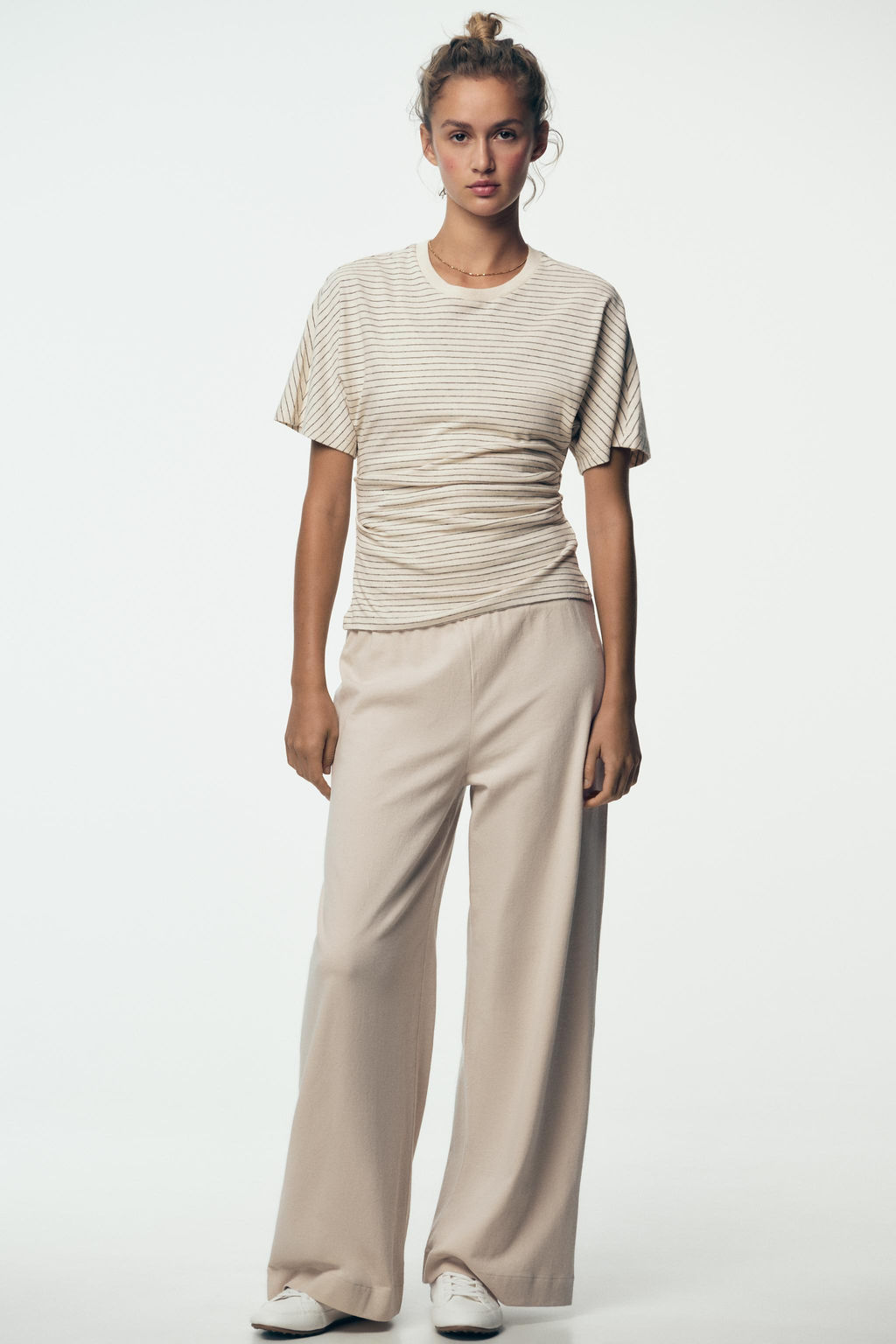 RUSTIC RUCHED T-SHIRT - Zara фото 10