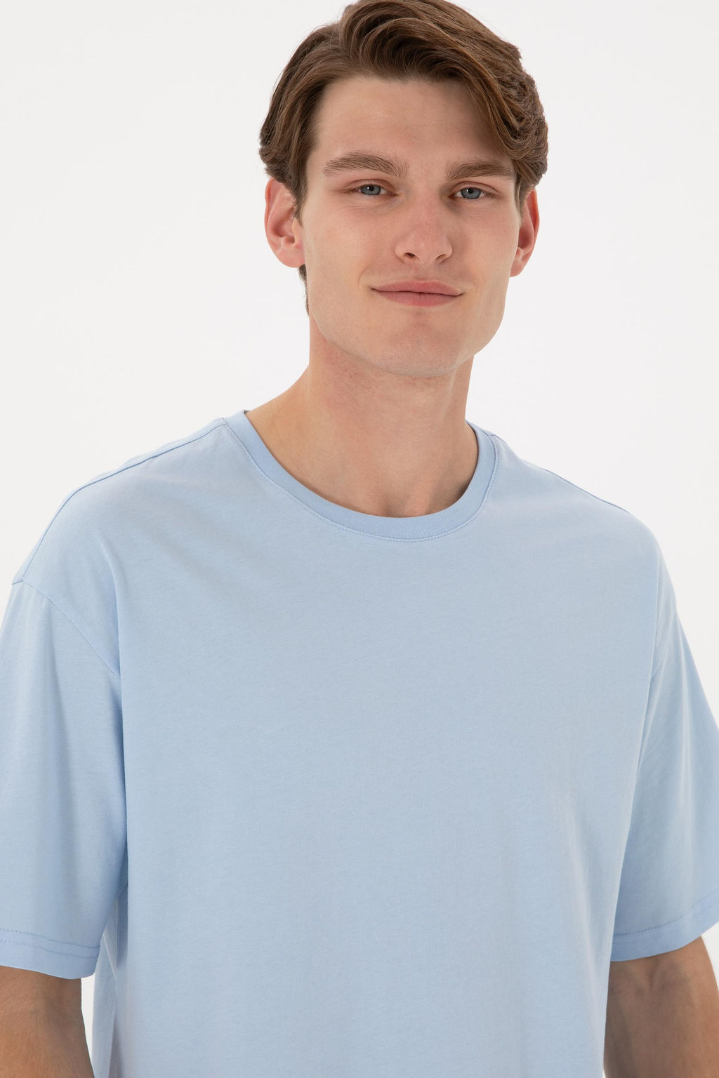 Erkek Bisiklet Yaka A__k Mavi Ti__rt Sepette S_rpriz _ndirim - U.s. polo assn фото 2