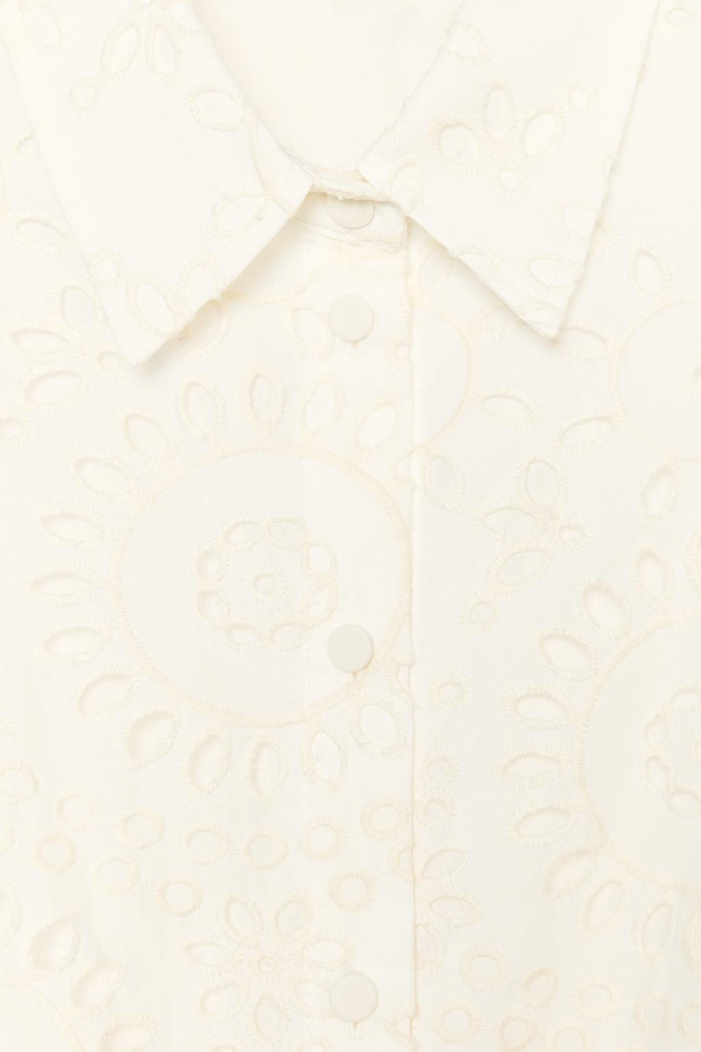 ZW COLLECTION EMBROIDERED SHIRT DRESS - Zara фото 9