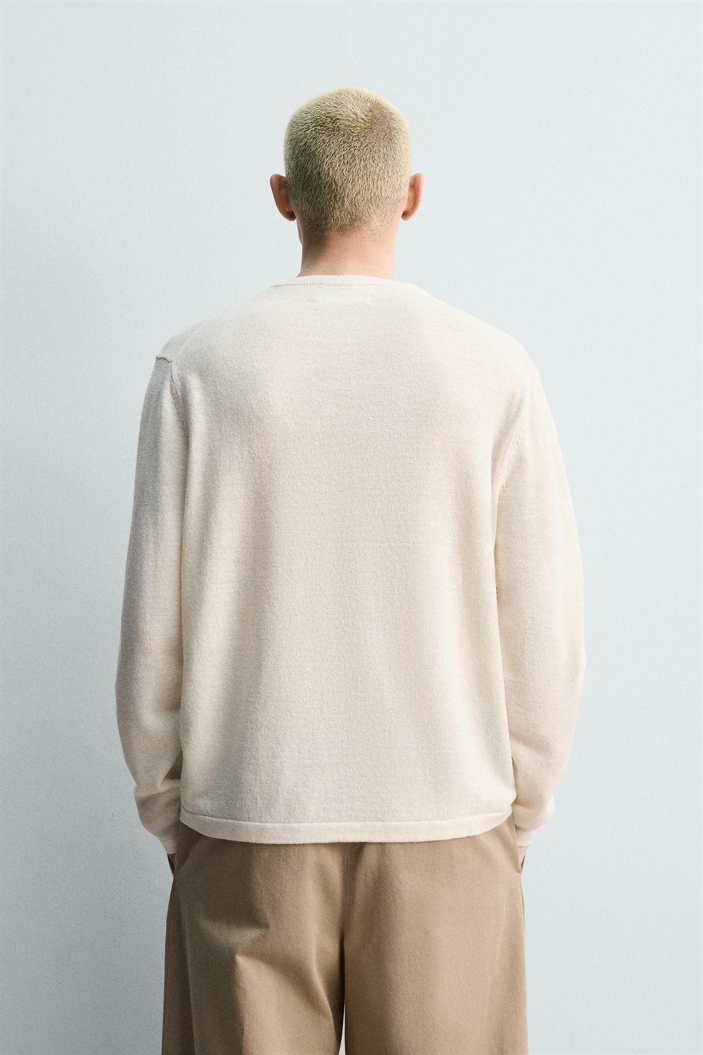 JERSEY CUELLO PANADERO LINO - LANA / Crudo - Zara фото 3