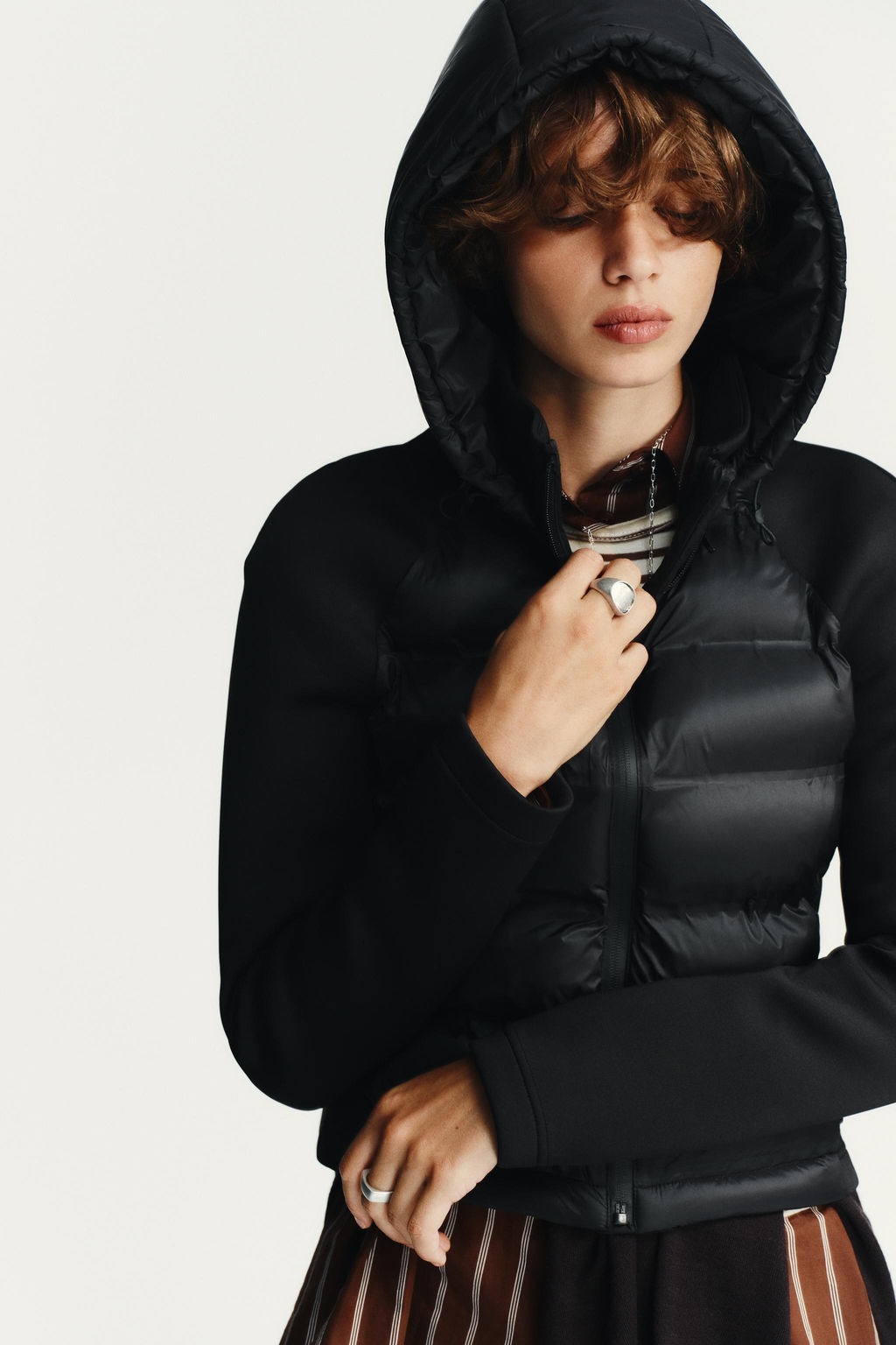 COMBINED PUFFER JACKET - Zara фото 4