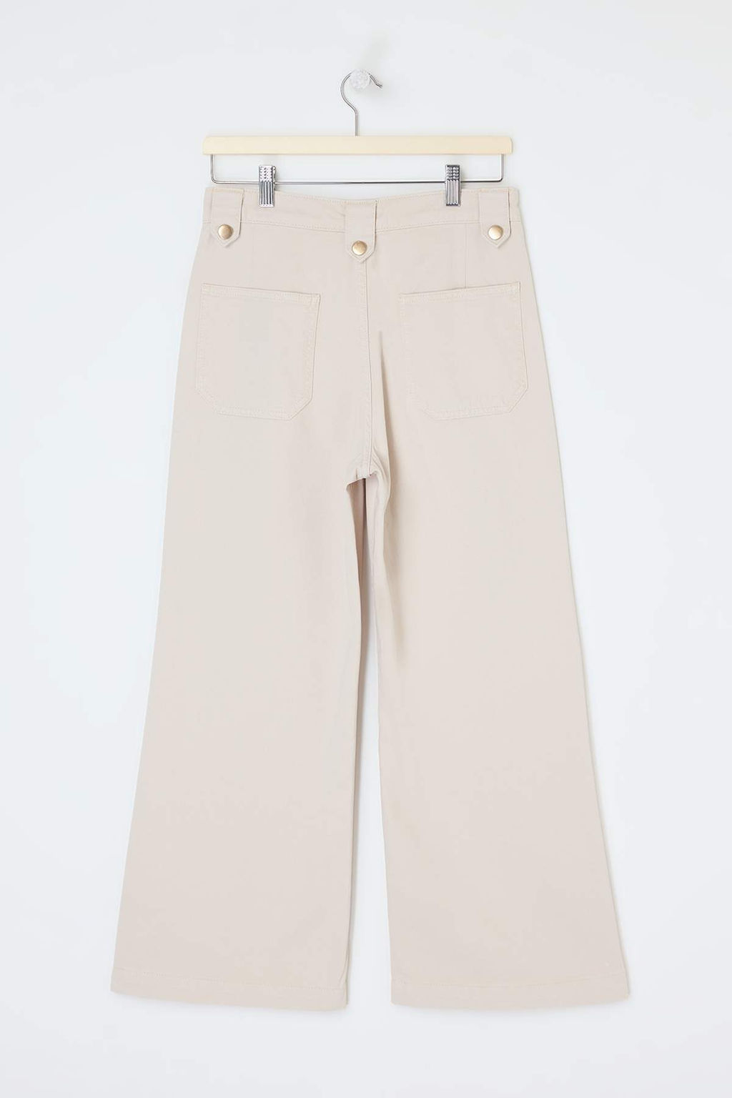 Ekru DOKUMLU Kemer Detayl? %100 Pamuk Yuksek Bel K?sa Wide Leg Jeans TWOSS26JE00208 - Trendyolmilla фото 7