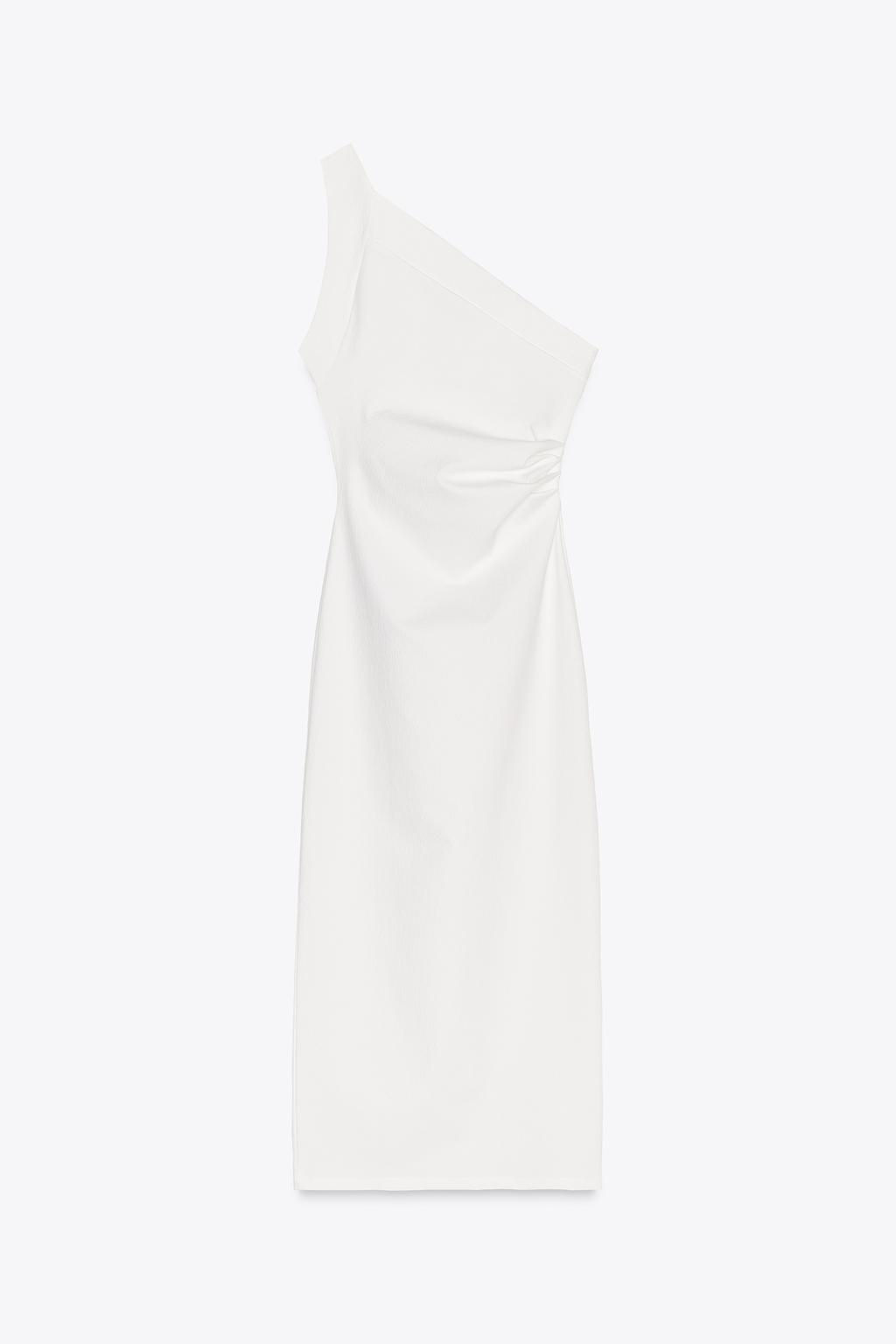 ASYMMETRIC MIDI DRESS - Zara фото 12