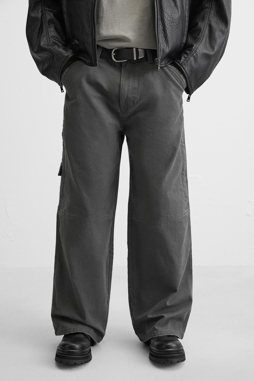 RELAXED FIT WASHED TROUSERS - Zara фото 5