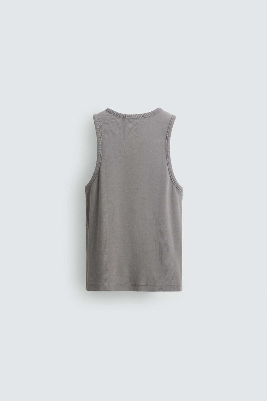 CAMISETA TANK RIB LAVADO / Gris claro - Zara фото 8