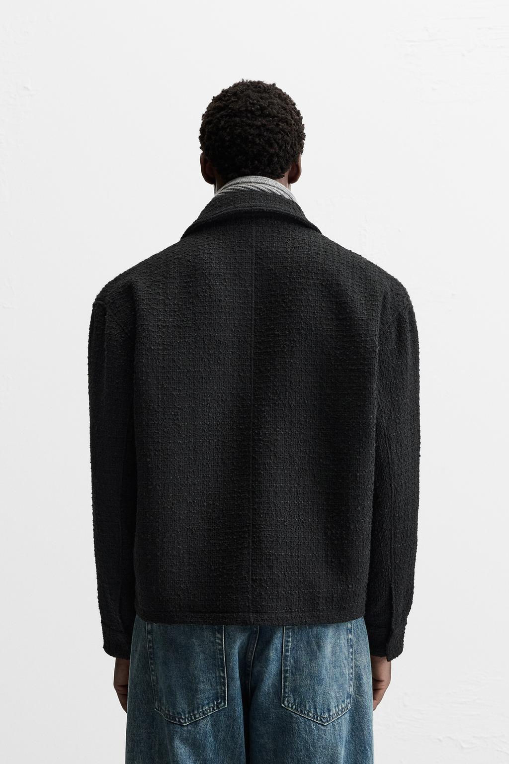 TEXTURED ZIP-UP OVERSHIRT - Zara фото 9