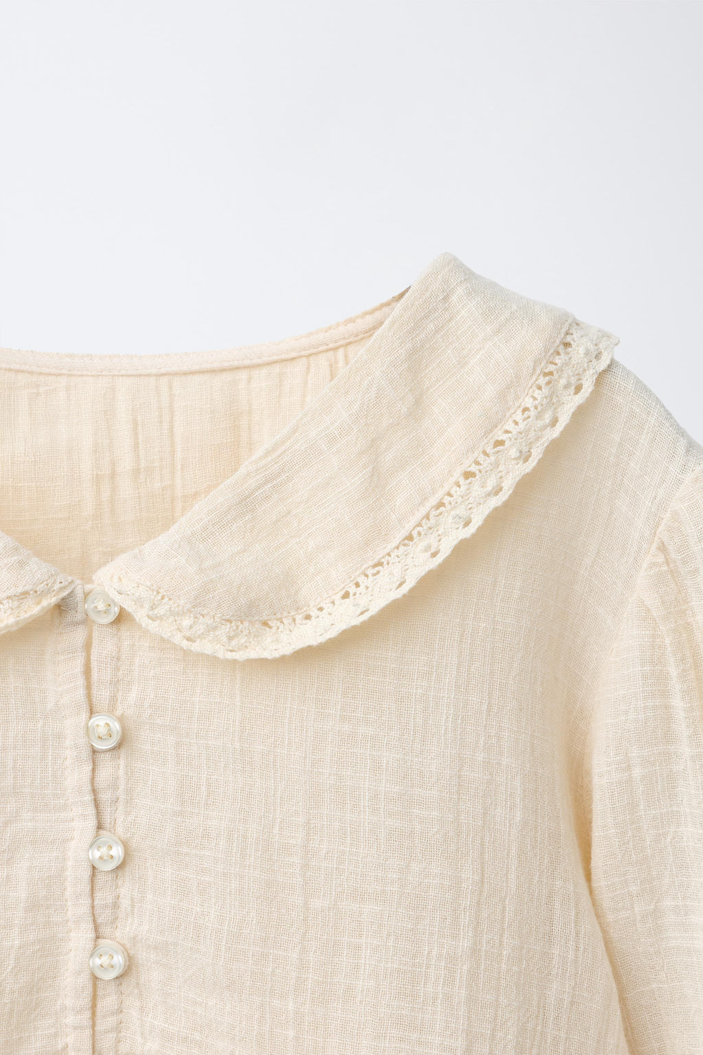 CAMISA PUNTILLA / Crudo - Zara фото 4