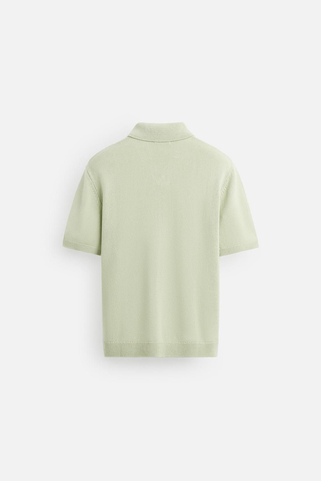 TEXTURED KNIT POLO SHIRT - Zara фото 13