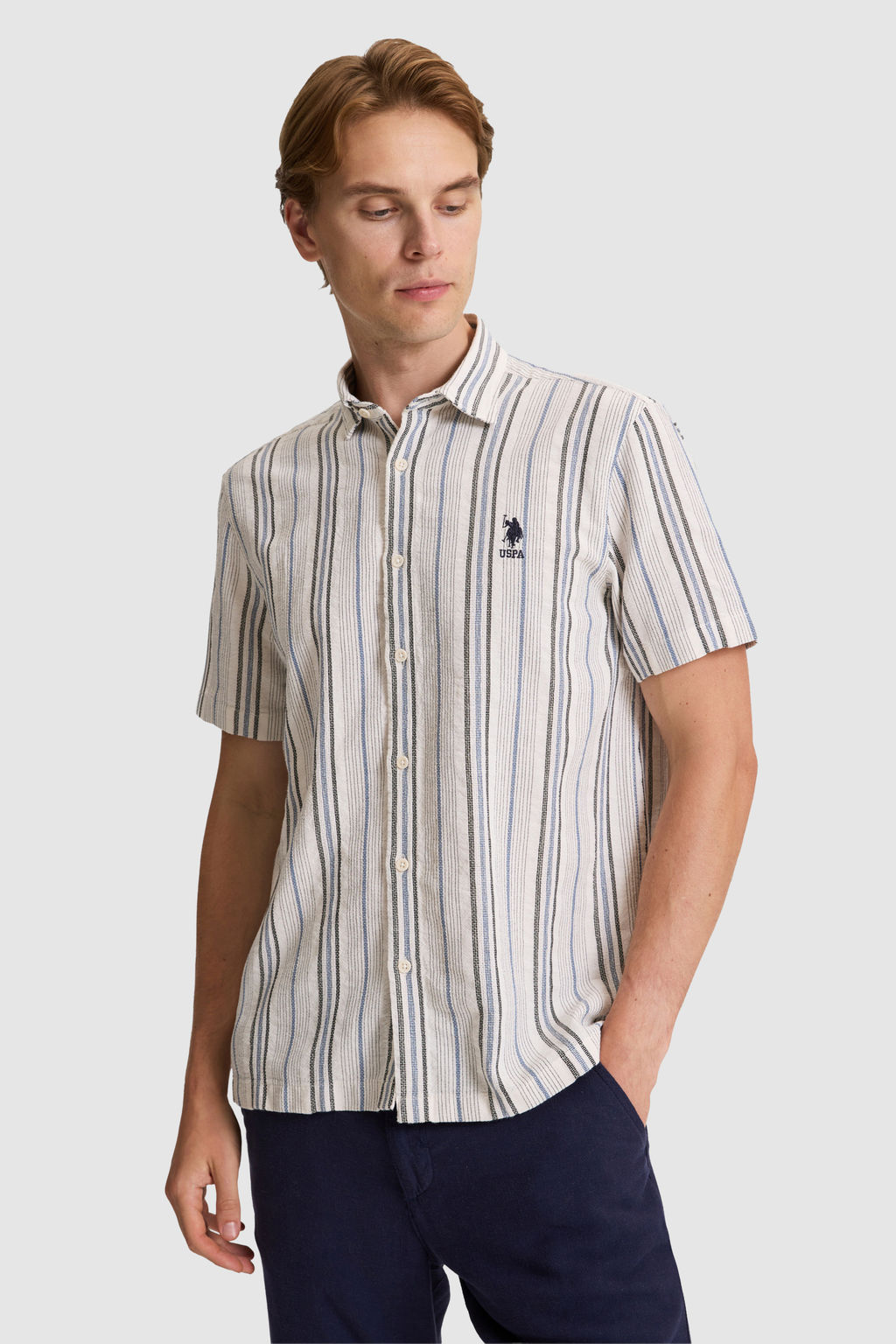 Erkek Mavi K_sa Kollu G_mlek - U.s. polo assn фото 3