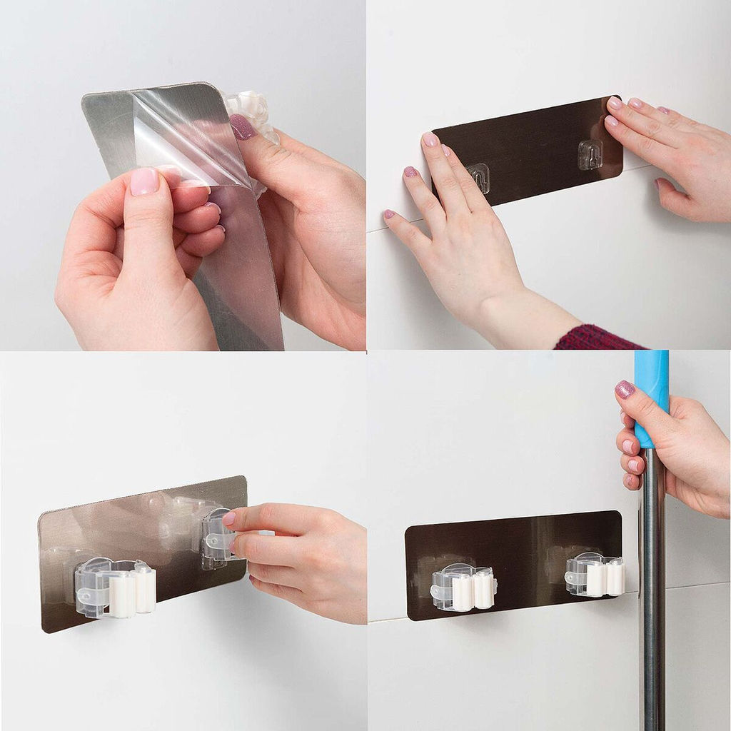 Держатель для уборочного инвентаря двойной, арт. 74895 - Полимербыт фото 6