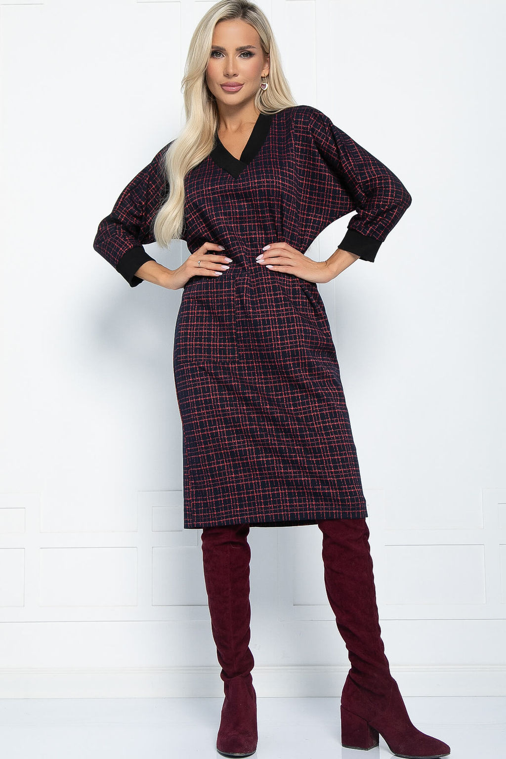 Платье Любите женщину (темно-бордовое) П11191 - Lt collection фото 7