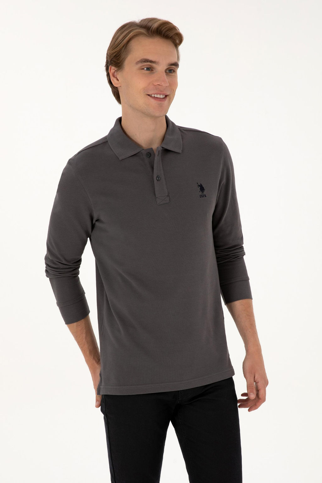 Erkek Gri Basic Sweatshirt Sepette S_rpriz _ndirim - U.s. polo assn фото 3