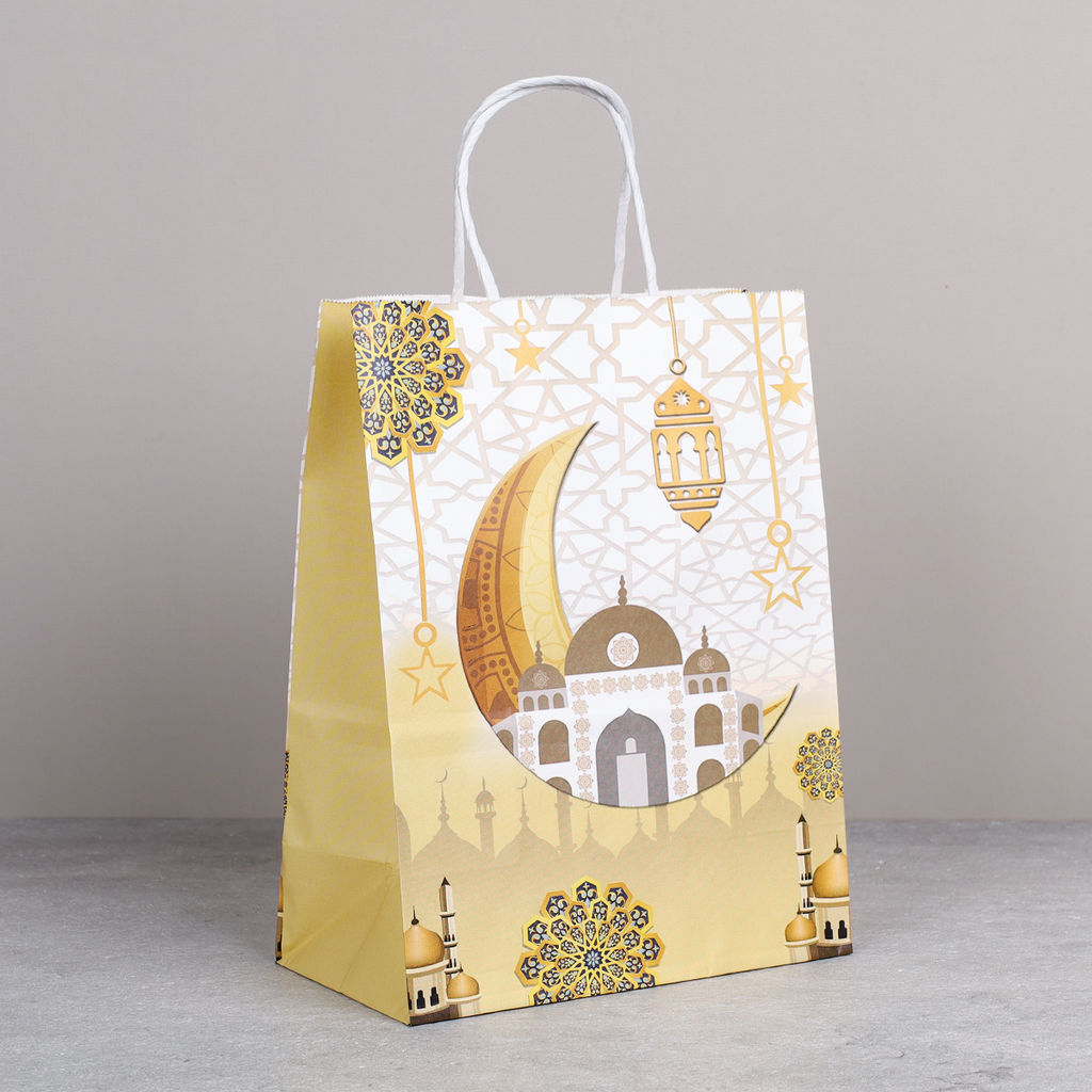 Цена за 12 шт. Пакет подарочный набор 12 штук 27х21х11 см Мусульманский / M364-3/4 /уп 50/ - Галеонтрейд фото 5