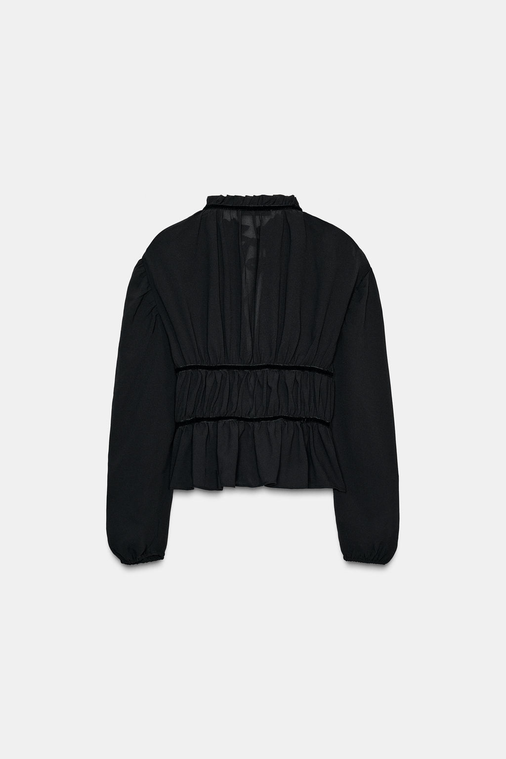 GEORGETTE BLOUSE WITH VELVET TIES - Zara фото 6