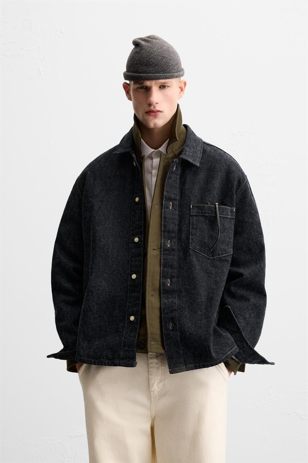 BRUSHED TEXTURE DENIM SHIRT - Zara фото 2