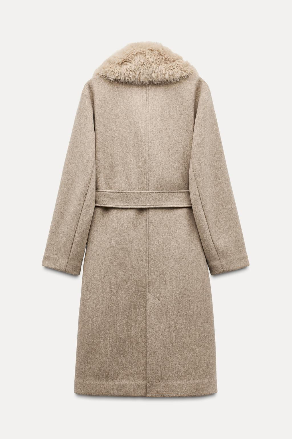 FAUX FUR LAPEL COAT - Zara фото 4
