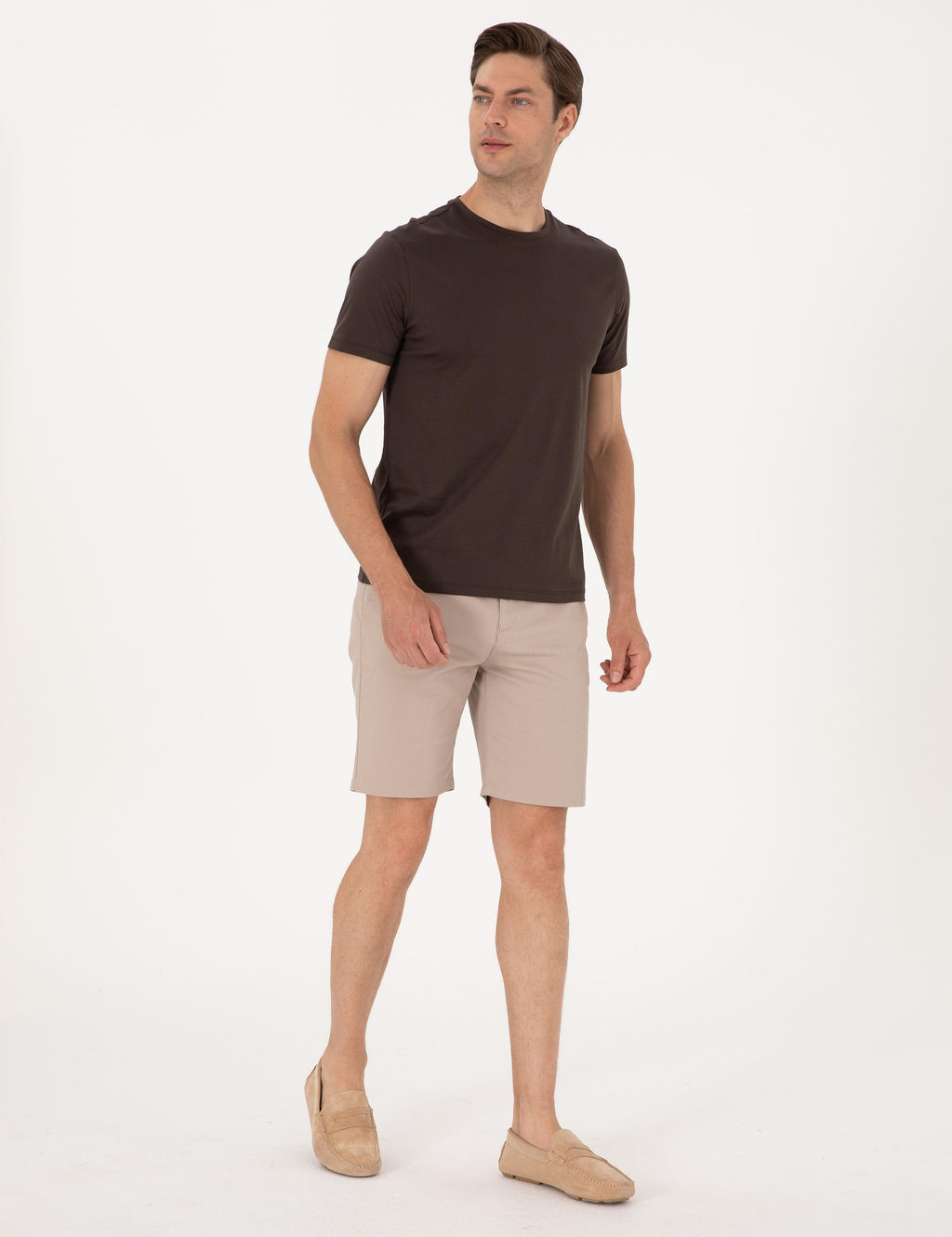 Bej Slim Fit Dokuma _ort