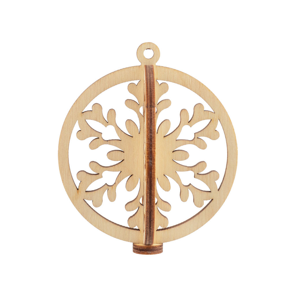 Заготовка для декорирования Mr. Carving КЛ-44 Подвеска объемная Шар фанера d 7 см х 0.3 см 3 снежинка  фото 7