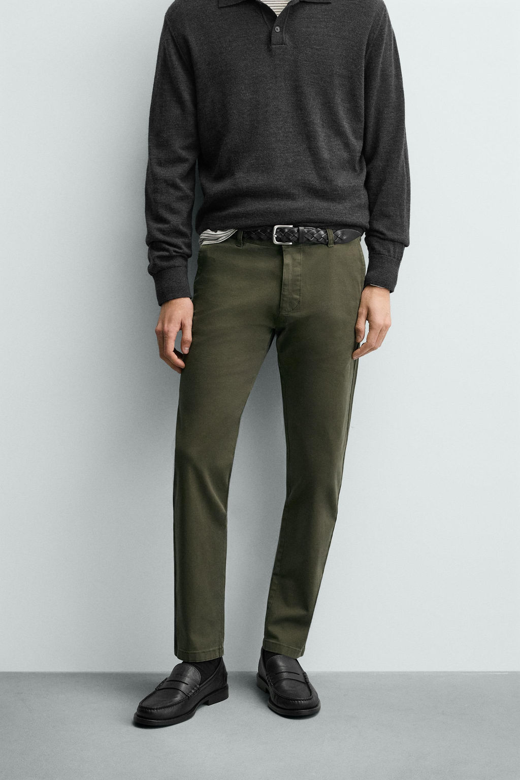 SKINNY FIT CHINO TROUSERS - Zara фото 11