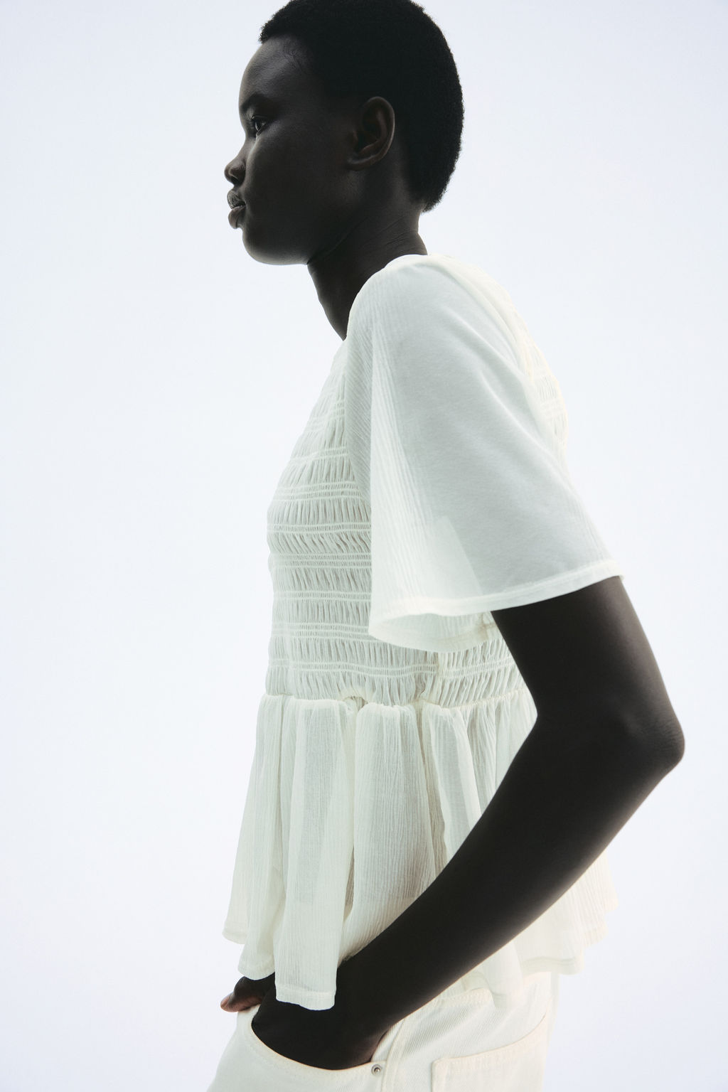 Top nido de abeja con peplum - H&m фото 8