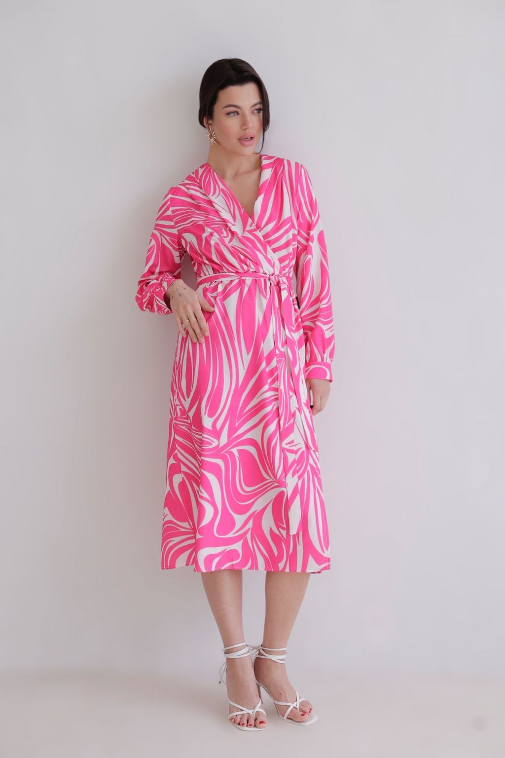 Martichelli Платье бело-розовое фото 12