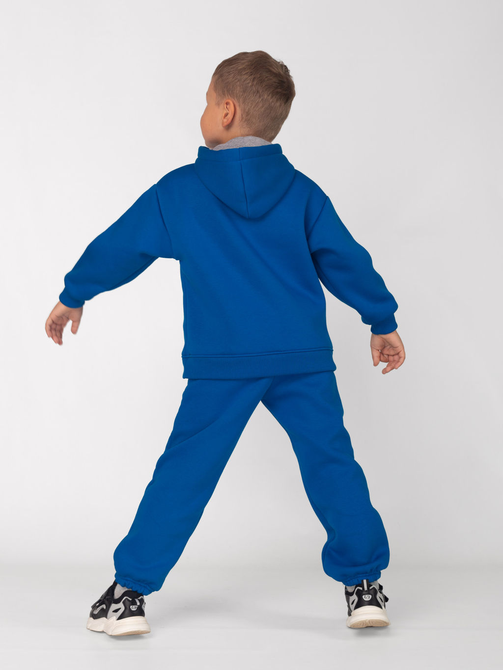 Костюм детский футер 3-х нитка начес пенье Бейби стайл СИНИЙ НЕОН 3 - Domtrik фото 6