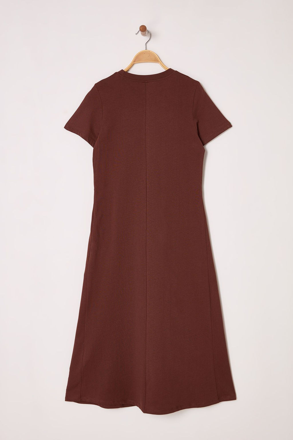 TRENDYOLMILLA Siyah Cepli Premium Bisiklet Yaka A-Line Orme Midi Elbise TWOSS24EL00169  фото 6