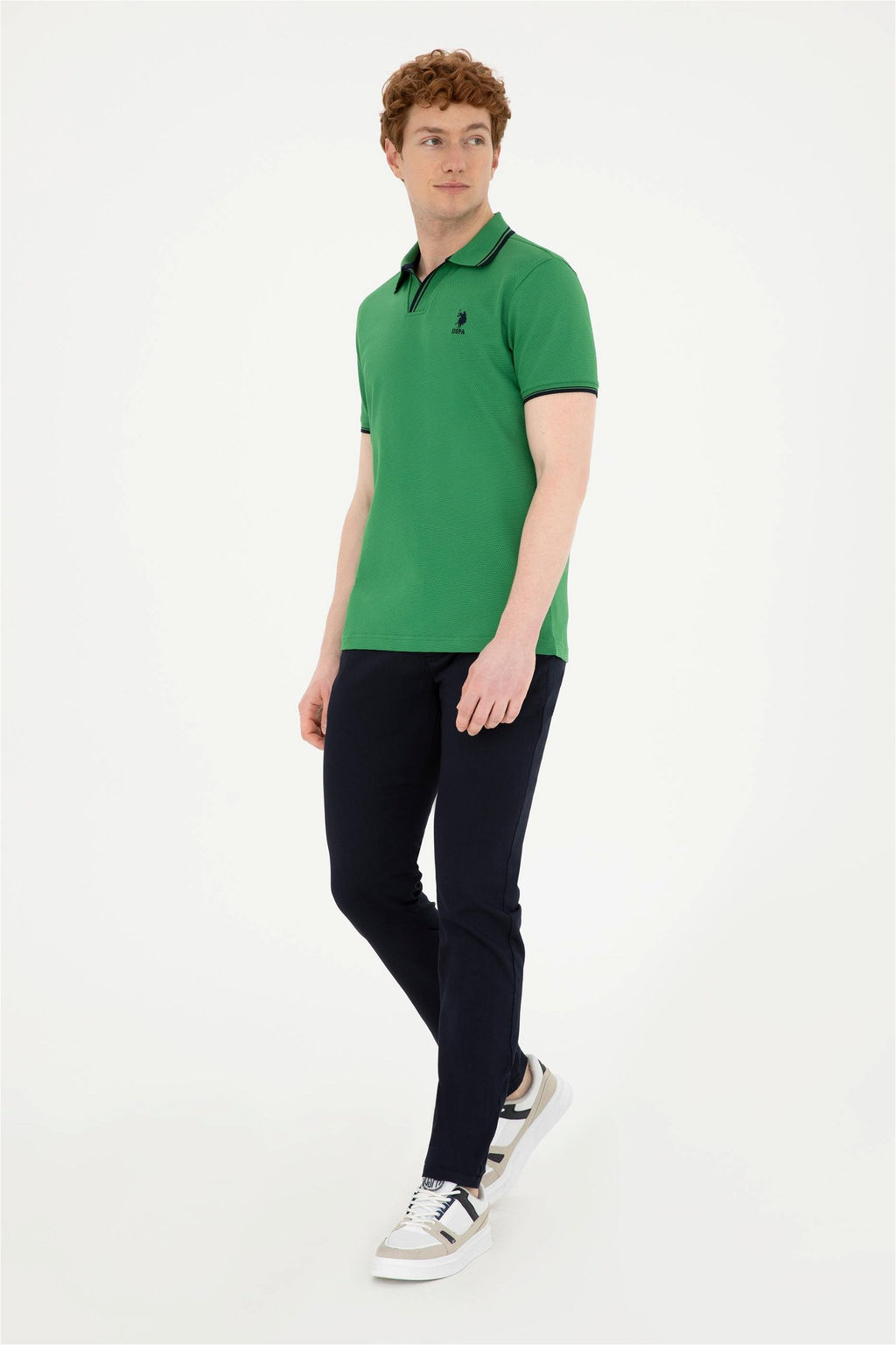 Мужская зеленая футболка - U.s. polo assn фото 4