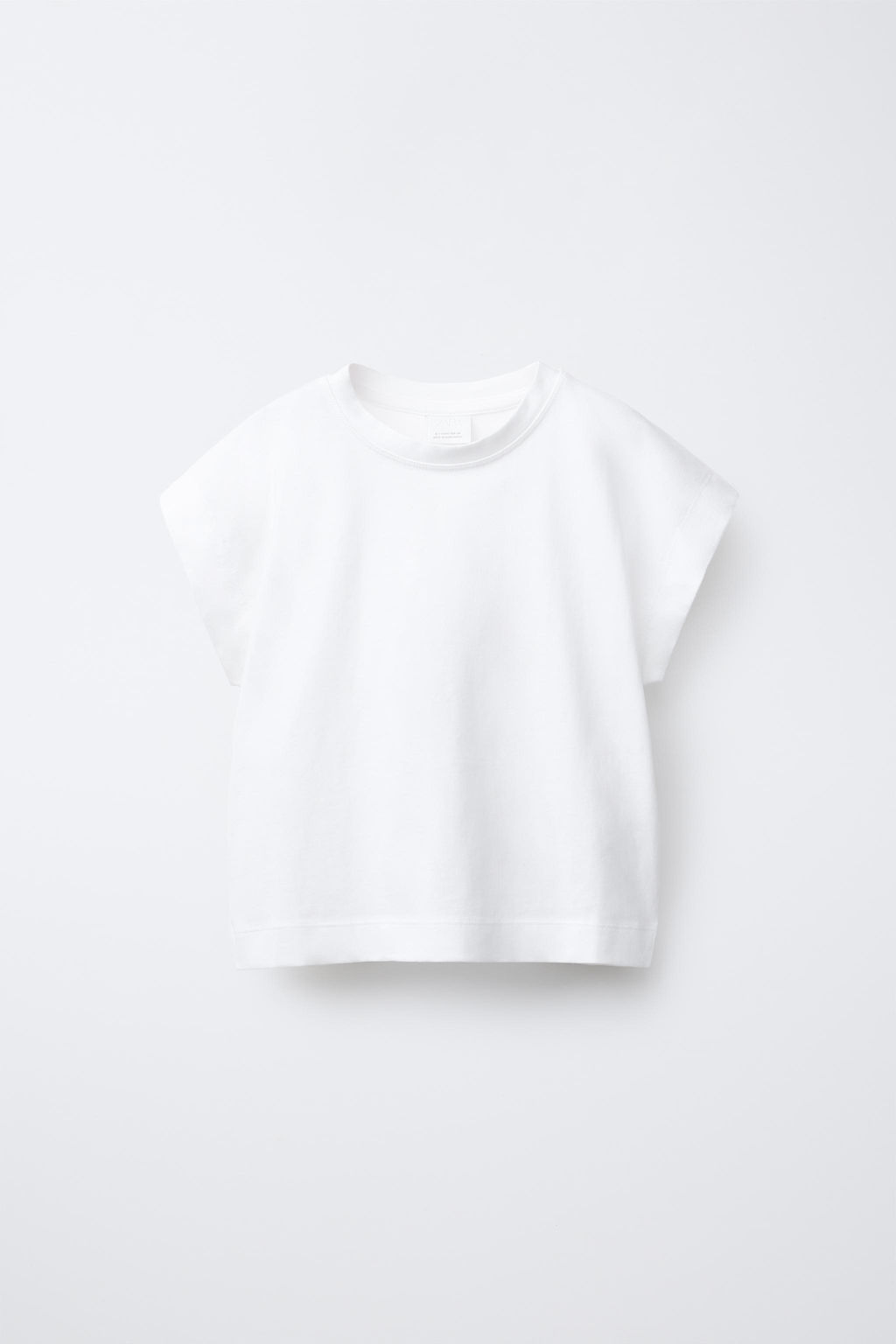 PLAIN T-SHIRT WITH TAB DETAIL - Zara фото 2
