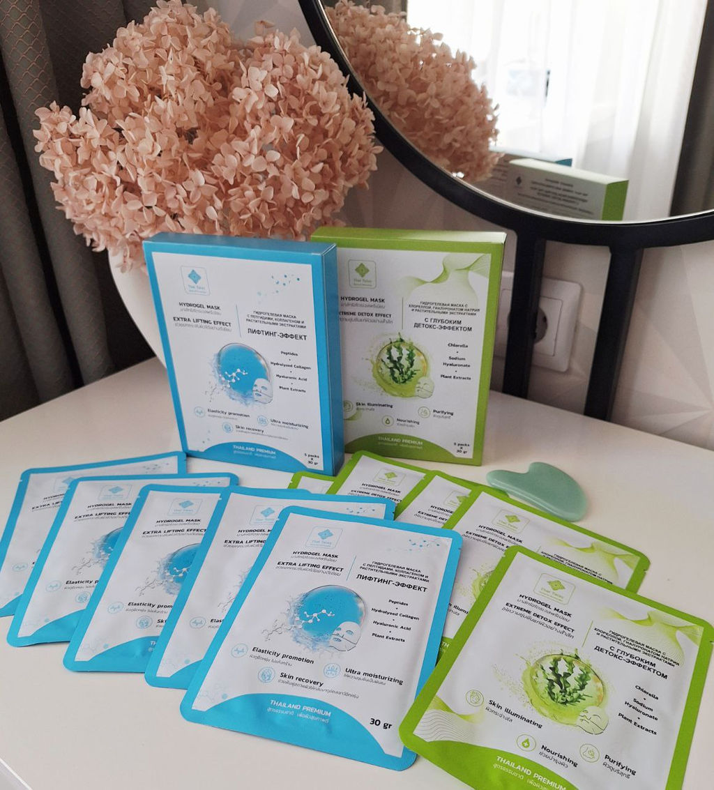 Маска Гидрогелевая  Алоэ, Коллаген и Растительные Экстракты  THAI TALAY 30 мл