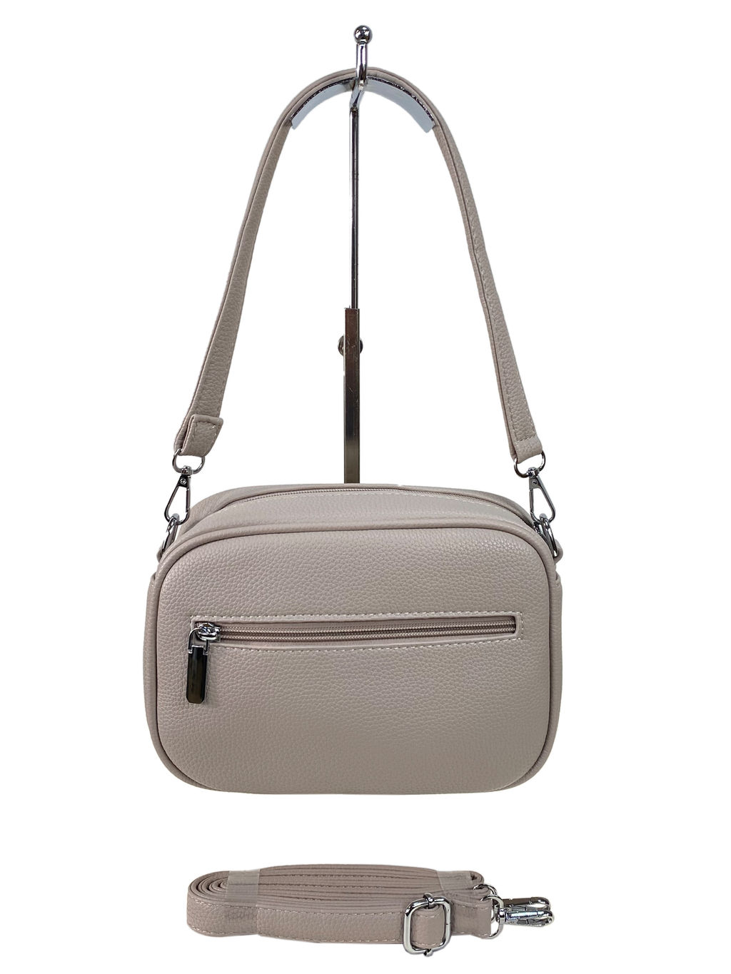 Женская сумка из искусственной кожи, цвет бежевый - Greta фото 2