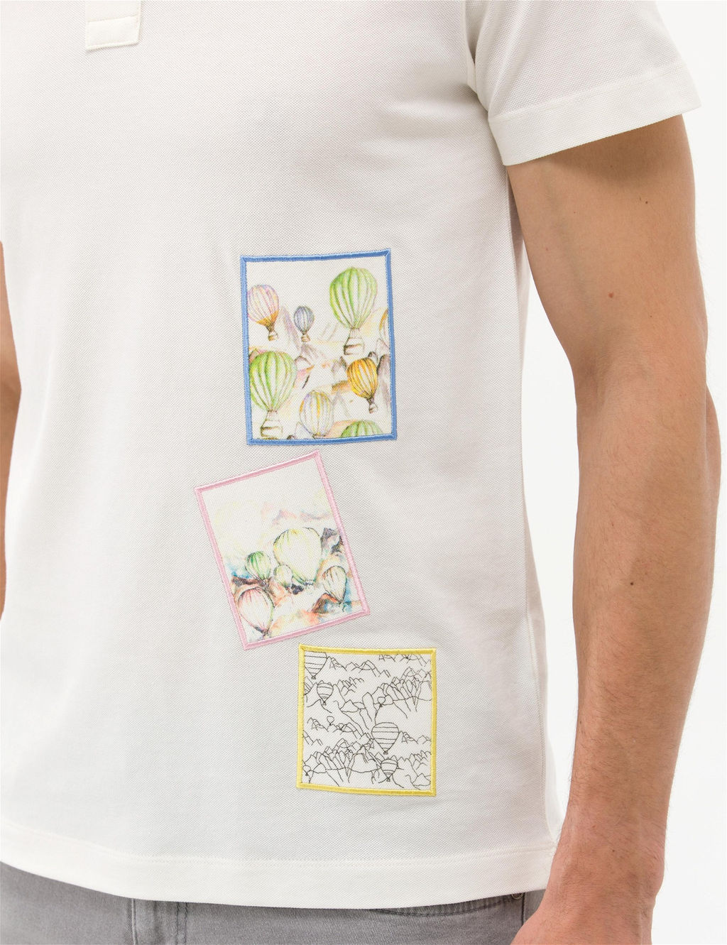 Ekru Bask_l_ Bisiklet Yaka Ti__rt