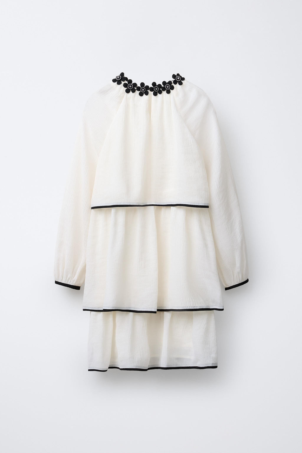 FLOWING DRESS WITH JEWEL FLOWER - Zara фото 2