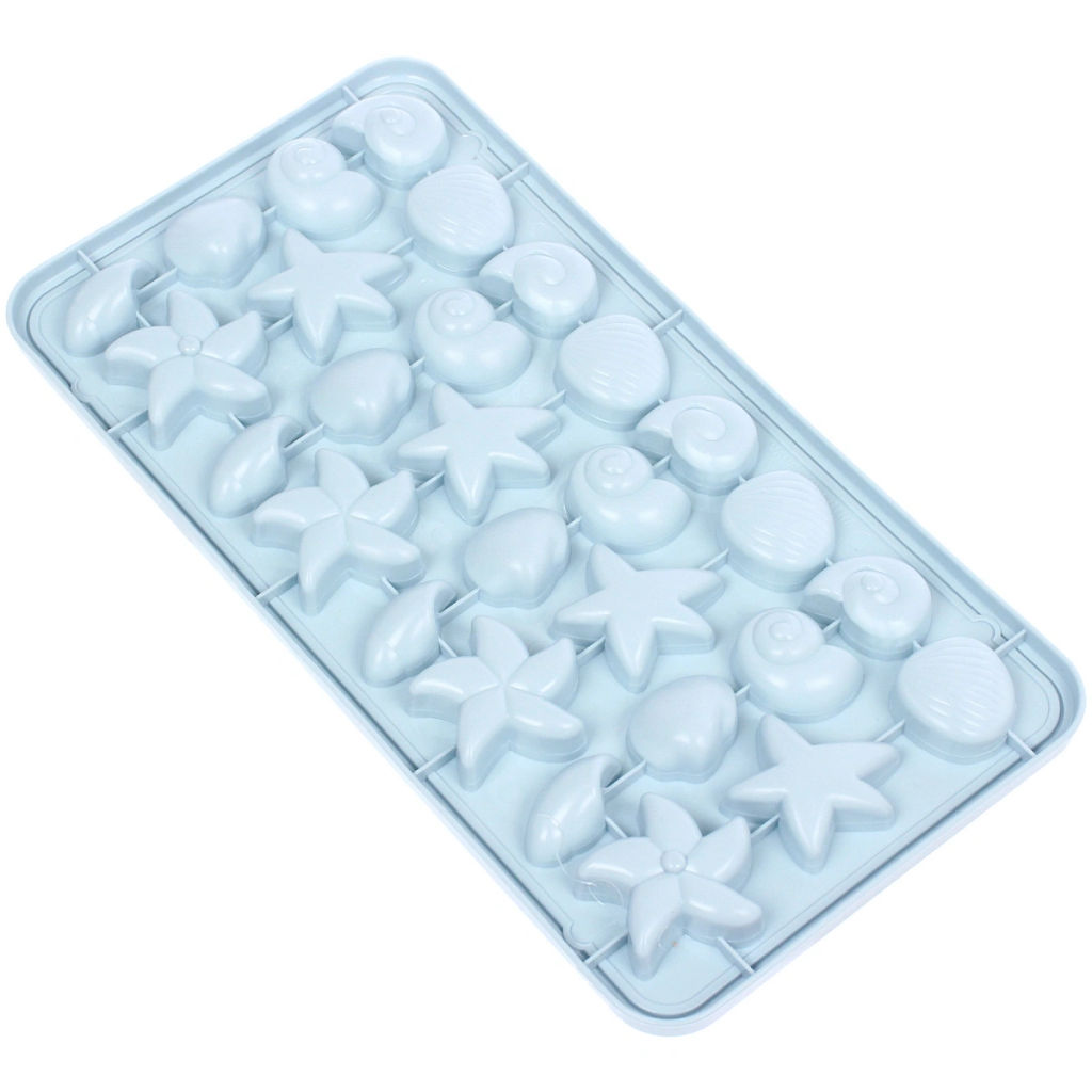 Цена за 2 шт. Форма для льда пластиковая "Морской мир" 15*28см, цвета микс