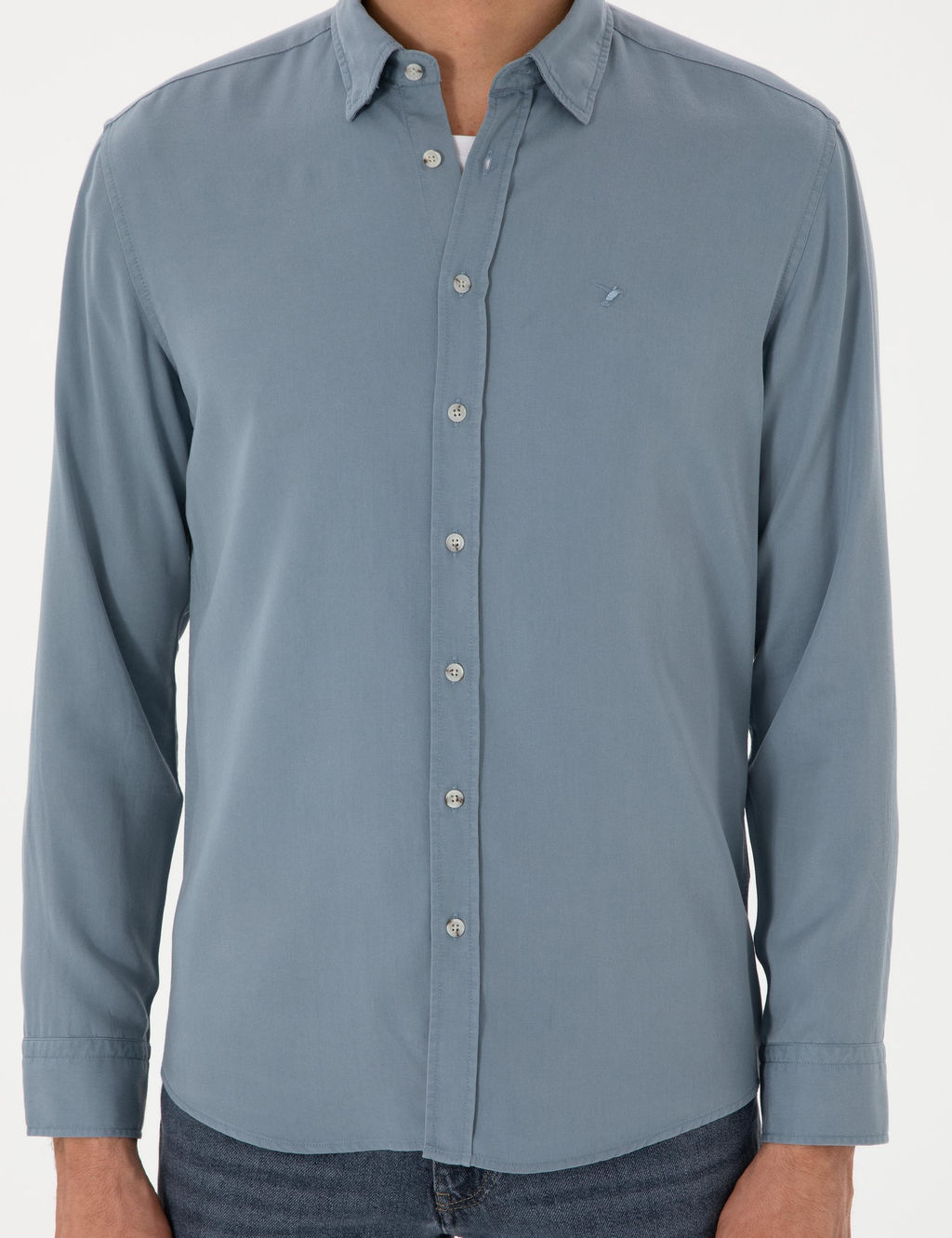 Koyu Mavi Regular Fit Uzun Kollu G_mlek - Cacharel фото 6