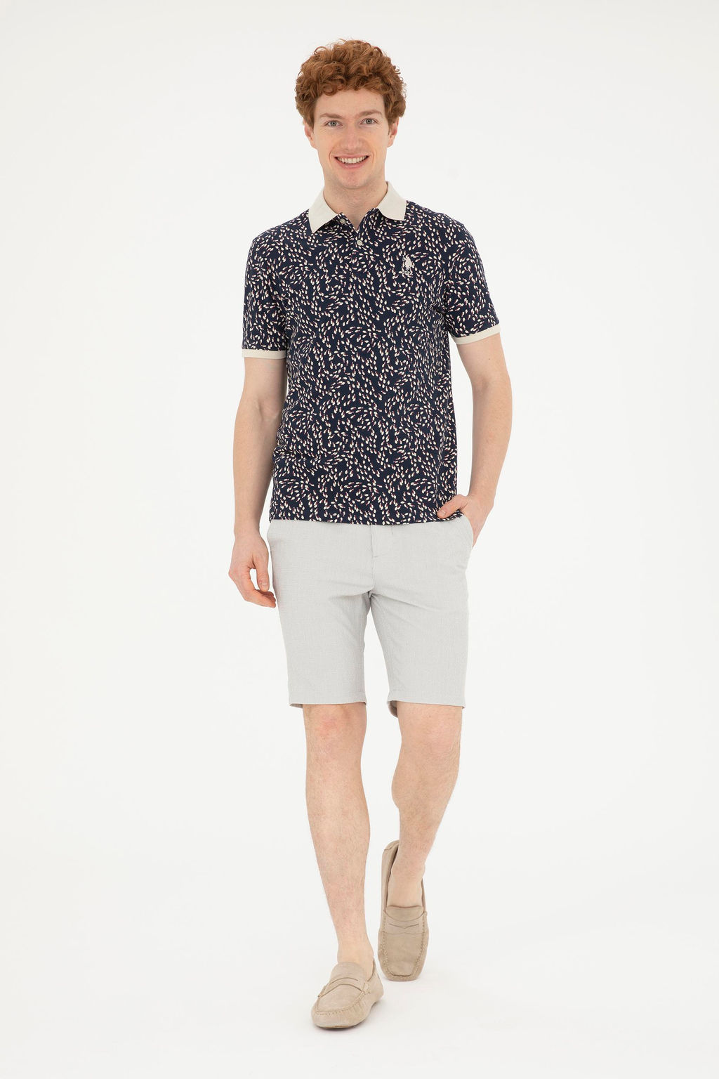 Мужская кремовая футболка - U.s. polo assn фото 4