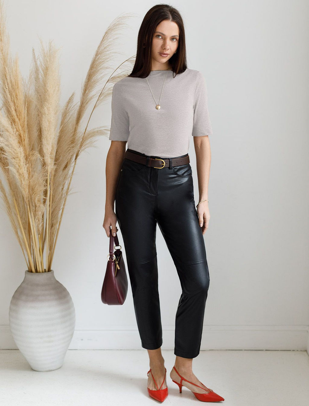 D49.112 Футболка женская кофейный меланж