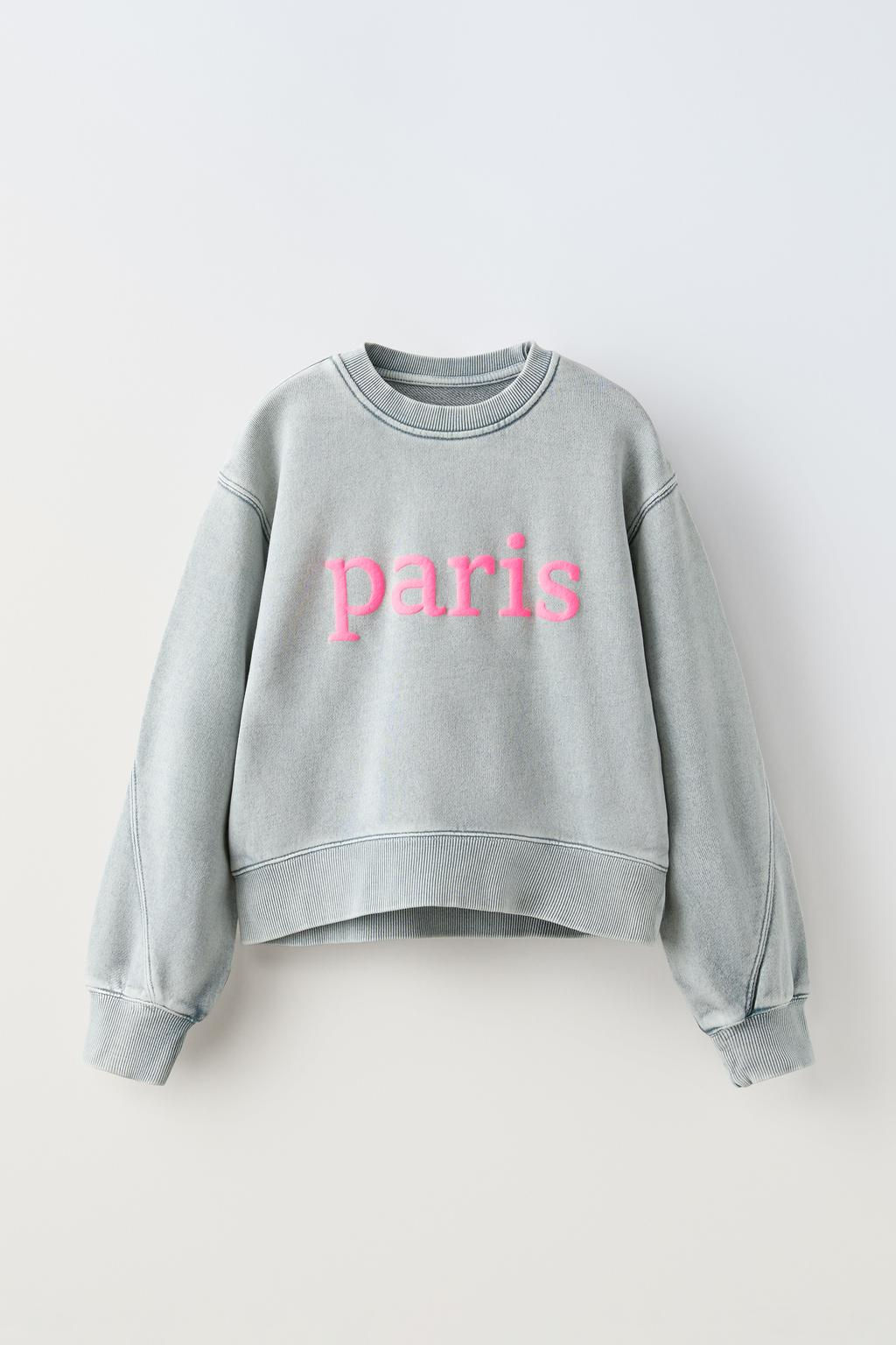 FADED SWEATSHIRT WITH SLOGAN - Zara фото 3