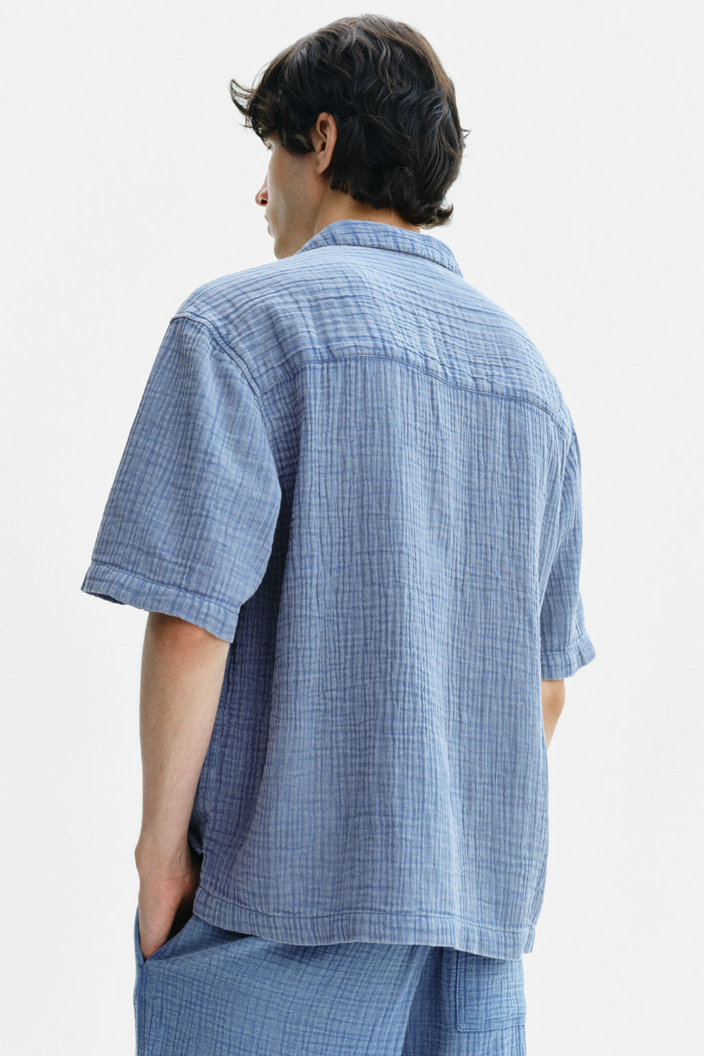 Camisa de muselina de manga corta Relaxed Fit - H&m фото 7
