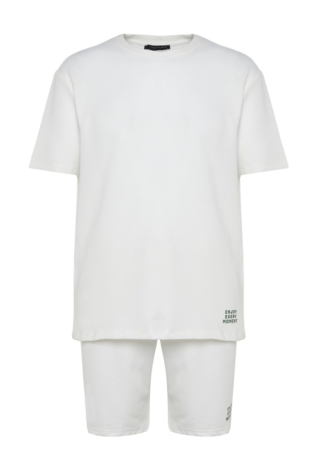 TRENDYOL MAN Mavi Regular Fit Waffle Sortlu Pijama Tak?m? TMNSS23PT00032 - Trendyolmilla фото 22