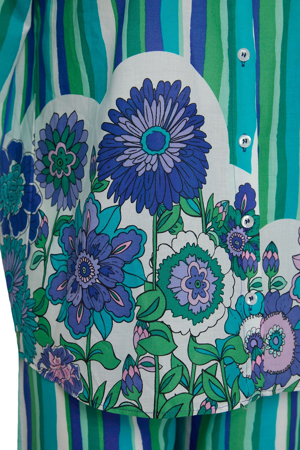 Cizgili Dokuma %100 Pamuk Plaj Gomlek-Pantolon Tak?m TBESS25AU00004 - Trendyolmilla фото 7