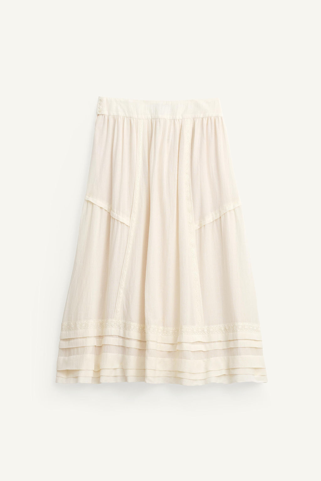 LIMITED EDITION LACE TRIM WOOL SKIRT - Zara фото 6