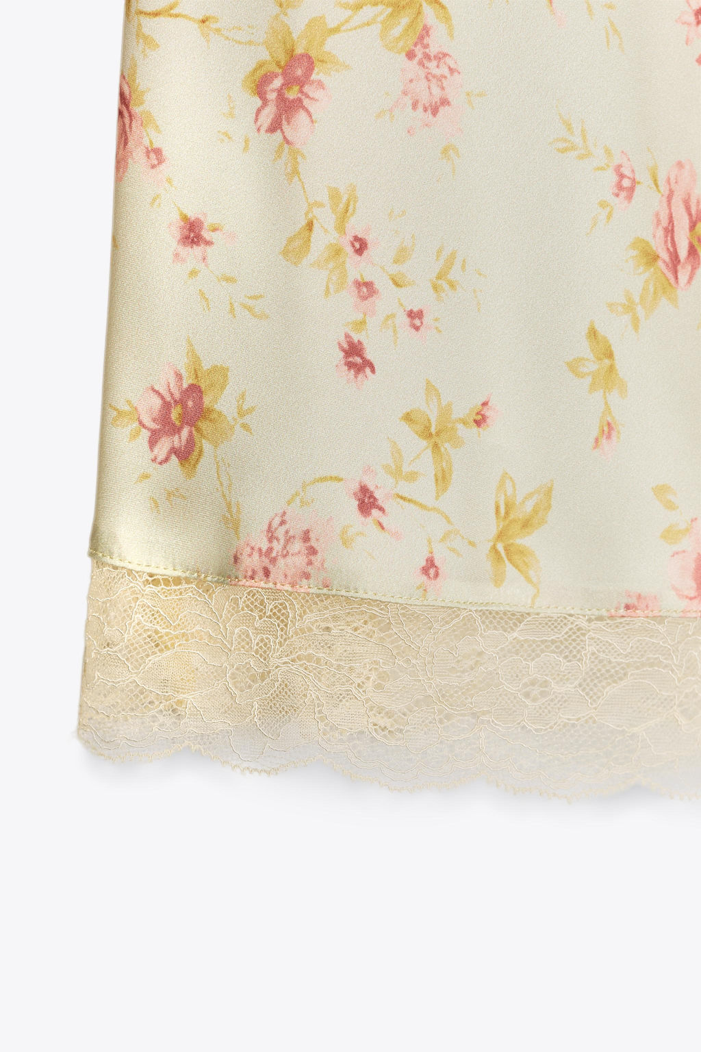 FLORAL SATIN MINI DRESS