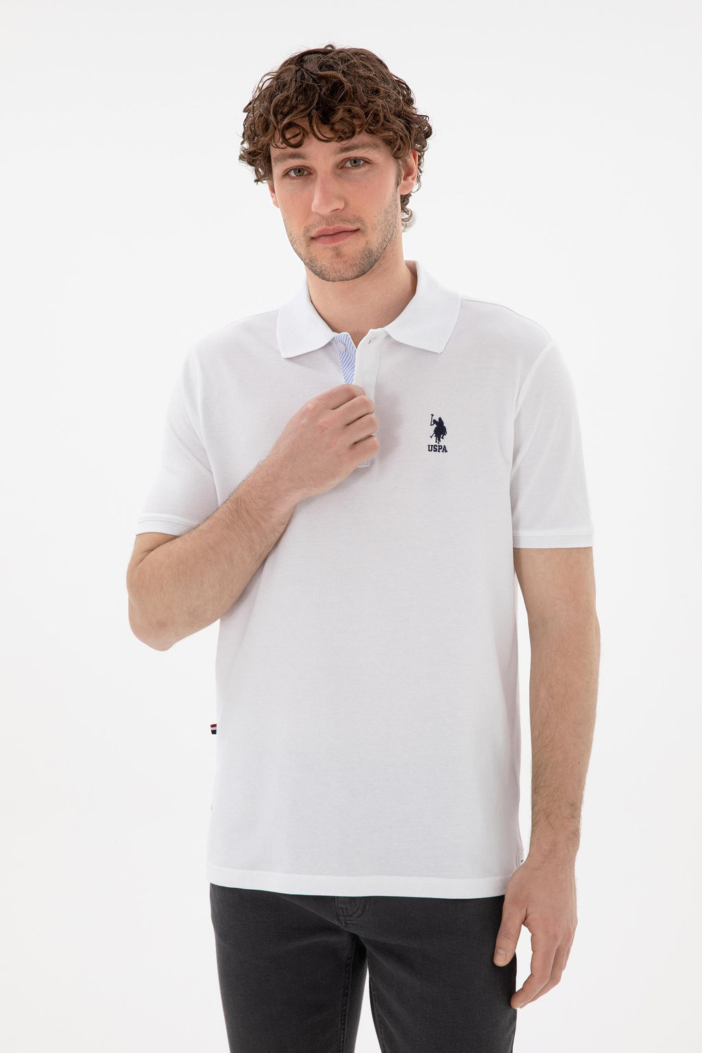 Erkek Regular Fit Polo Yaka Beyaz Basic Ti__rt Sepette S_rpriz _ndirim - U.s. polo assn фото 3