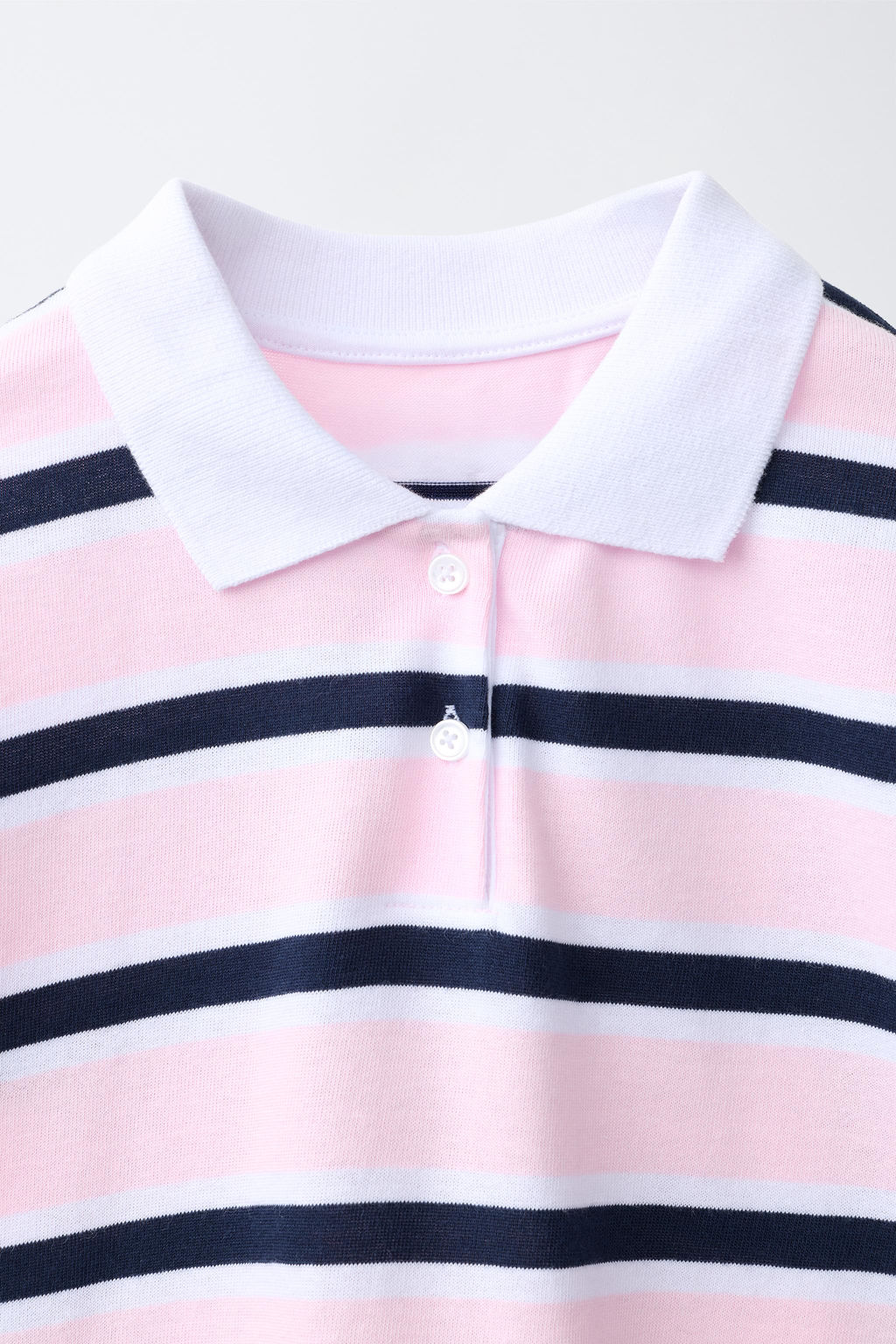 POLO RAYAS Y N?MERO / Blanco / Rosa