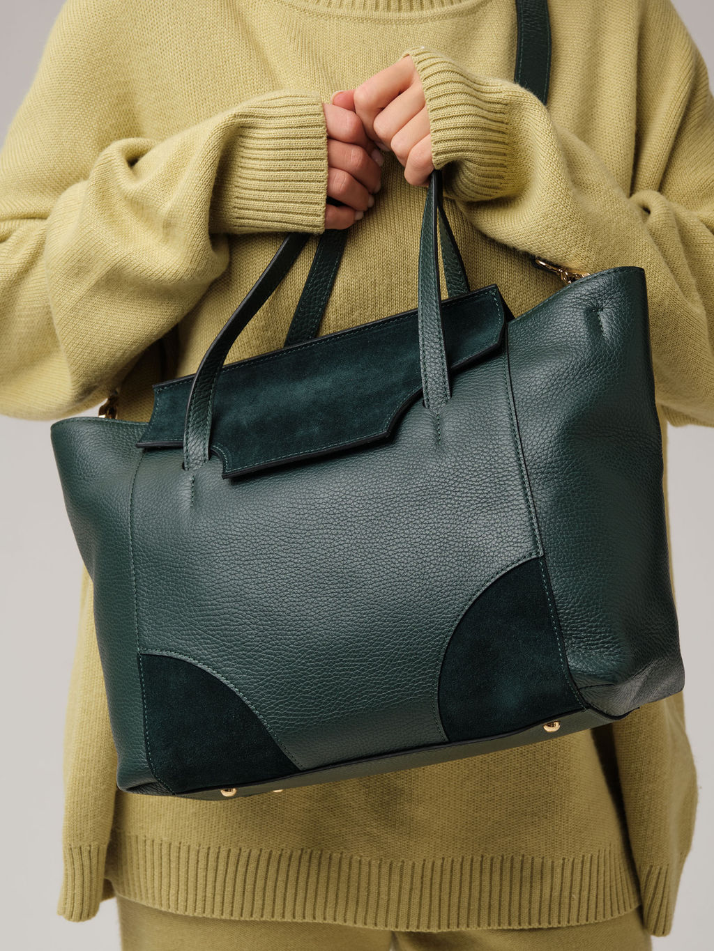 Кожаная сумка Deboro 30274 темно-зеленый